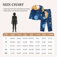 thumbnail image 4 of Fotbe Planets And Stars1 Pattern Long Sleeve Pajama Set for Women,Sleepwear Set,2-piece Loungewear Set,Soft PJs Comfy Nightwear with Pockets -Medium, 4 of 7