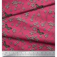 thumbnail image 2 of Soimoi Viscose Chiffon Fabric Insect,Leaves & Flower Floral Print Fabric by The Yard 42 Inch Wide, 2 of 2