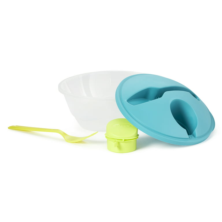 to-Go Salad Bowl Container W/ Bowl, Dressing Cup, Lid, & Fork