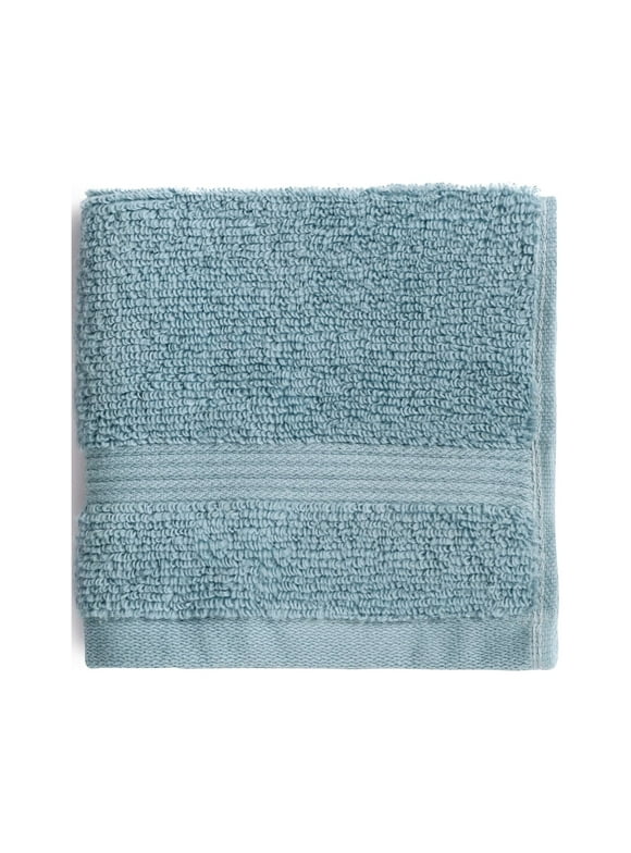 Performance Solid Wash Cloth, 12" x 12", Blue Linen - Mainstays
