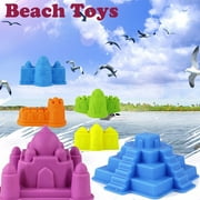 Gasue Kids Sand Toys Beach Sand Toys, 6Pcs Sand Sandbeach Castle Model Kids Beach Castle Water Tools Toys Sand Game Beach Toys