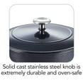 thumbnail image 3 of Tramontina Bestow 5.5-Quart Enameled Cast Iron Round Dutch Oven with Lid, Dark Blue, Oven-Safe, 3 of 7