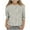 Gray, variant on Girls Tops 3/4 Sleeve Shirts Kids Round Neck Loose Casual Blouses Printed Tshirts Summer Tees 3-12 Years