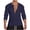 Navy, variant on Mens Muscle Henley Shirts Stretch Slim Fit Textured Knit Workout Tops Short Sleeve Button Down Casual Stylish Clothes