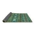 thumbnail image 2 of Ahgly Company Indoor Round Abstract Turquoise Blue Modern Area Rugs, 6' Round, 2 of 4