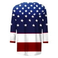 thumbnail image 4 of Fewfanhot Womens T Shirts 4Th of July Shirts for Women 3/4 Sleeve Plus Size T Shirt Round Neck Soft Cotton Tops, 4 of 5