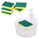 thumbnail image 5 of Dispensador de jabón y estropajo con 6 esponjas, utensilios de cocina multifuncionales Claro, 5 of 9