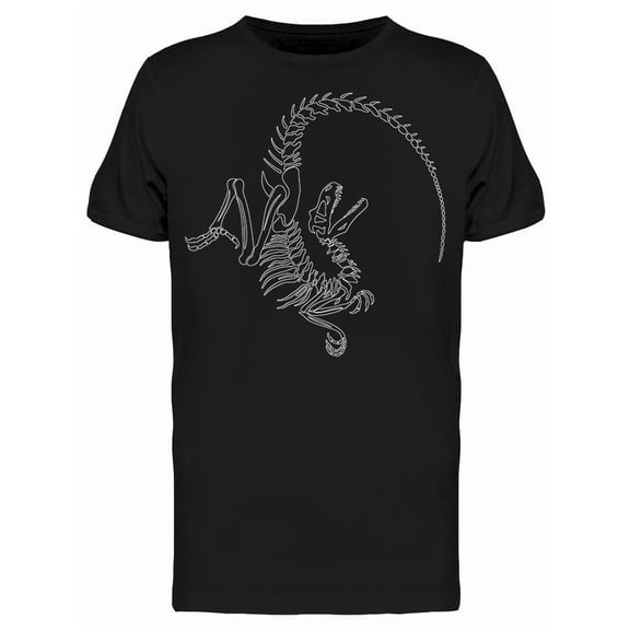 Graphic Velociraptor Skeleton Tee Men's -Image by Shutterstock
