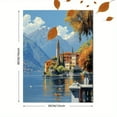 thumbnail image 3 of Italian Lakeside Village Canvas Wall Art， Perfect for Living Room， Bedroom， Office， Dining Room and Hotel Decoration, 3 of 8