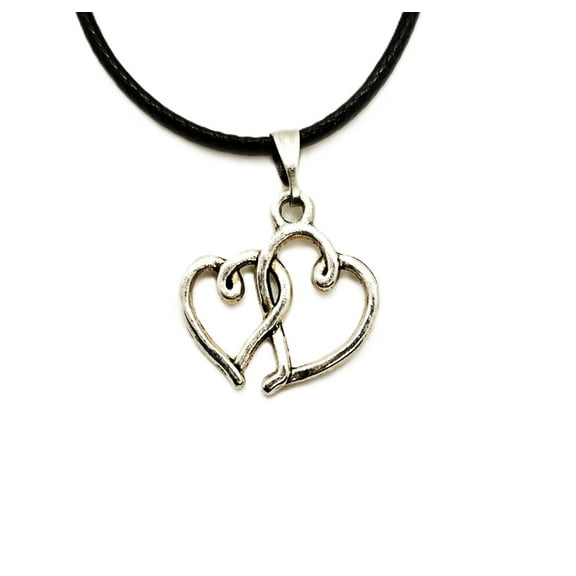 Heart-Shaped Necklace, Black Rope choker, Women/Men Jewelry, Birthday Anniversary, Valentine’s Holidays Gifts