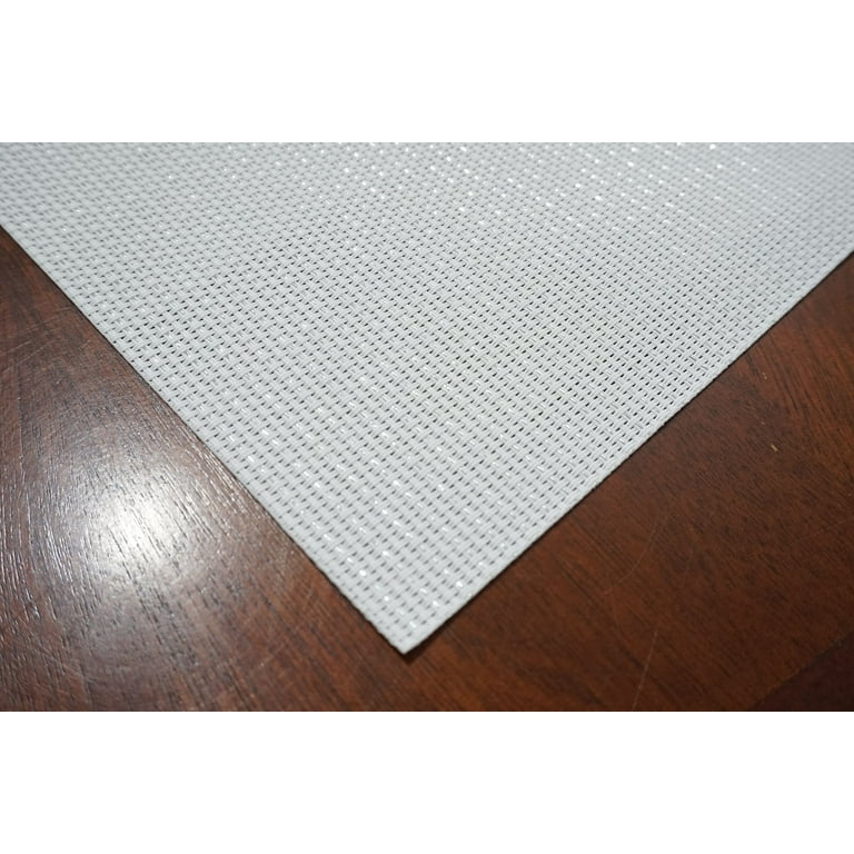 Natural Shimmer Silver Woven Textilene Reversible Square Placemats (Set of 6) Natural Shimmer Silver Woven Textilene Reversible Square Placemats (Set of 6)