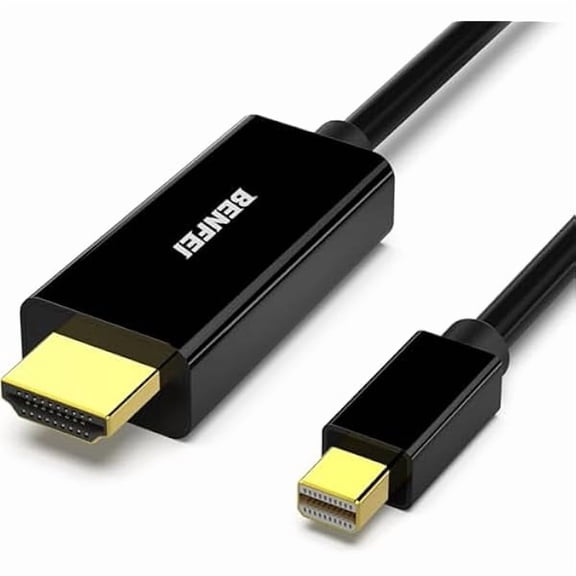 4K Mini DisplayPort to HDMI Cable, Mini DP to HDMI 6 Feet Cable (Thunderbolt Compatible) with MacBook Air/Pro, Surface Pro/Dock, Monitor, Projector