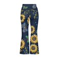 thumbnail image 5 of DISNIMO Sunflower Butterfly Yoga Pants for Girls with Flower Flare Leggings for Girls Bell Bottoms Size 13 Kids Flare Pants Outfit Flare Leggings Sport Yoga Pants Wide-Leg Leggings, 5 of 7
