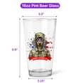 thumbnail image 5 of Happy Father's Day Honoring Veterans Dachshund in Army Uniform 16oz Pint Beer Glass Mug Wiener Dog Lover Gifts Idea Beer Glasses Cup - 13007, 5 of 5