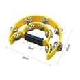 thumbnail image 4 of Aibecy Tambourine Handheld Double Row Metal Jingles Percussion Drum Half Moon Hand Bell for Adults and Kids KTV Party Bar Musical Instrument, 4 of 7