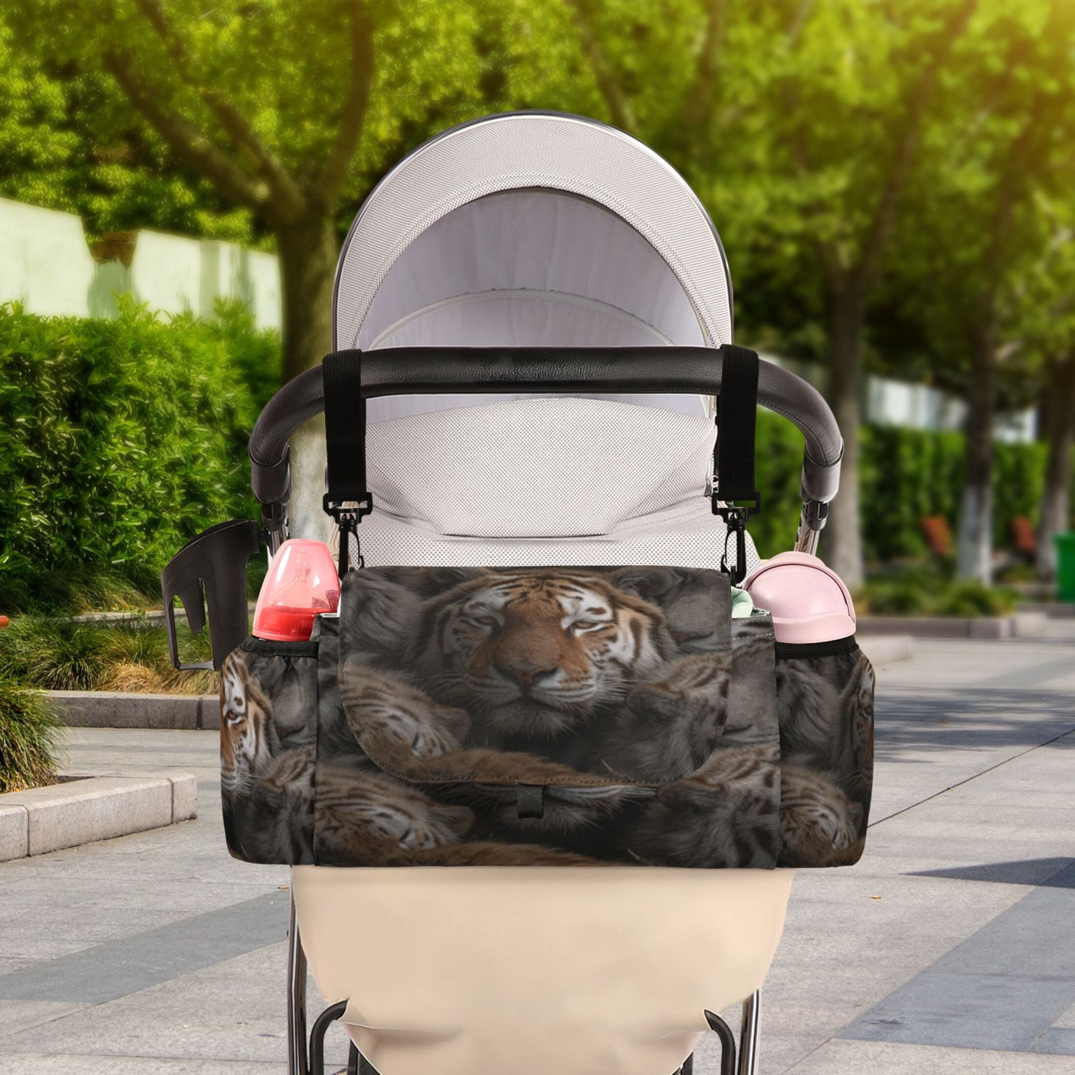 DIXRUYEE Stroller Organizer Tiger Cluster Printed
