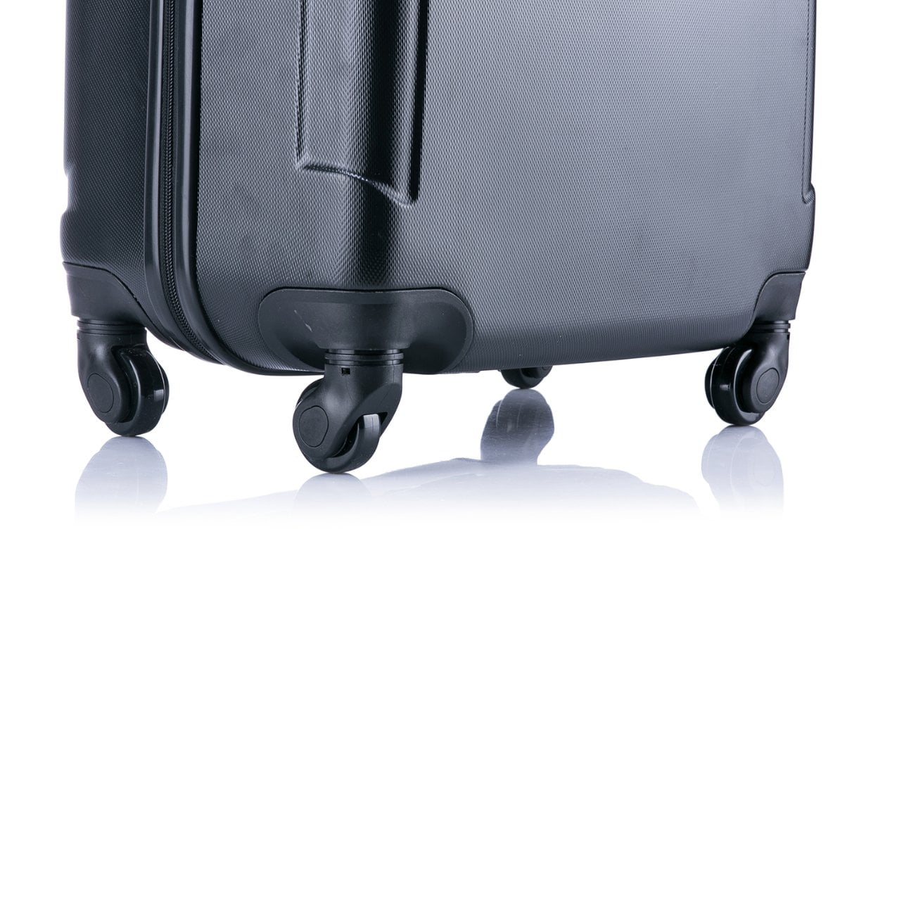 InUSA Pilot 20" Hardside Lightweight Luggage with Spinner Wheels, Handle, and Trolley, Black