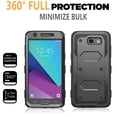 thumbnail image 7 of Galaxy J3 Emerge Case, Galaxy J3 Prime Case, [SUPER GUARD] Dual Layer Protection With [Built-in Screen Protector] Holster Locking Belt Clip+Circle(TM) Stylus Touch Screen Pen (Black), 7 of 7