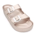 thumbnail image 2 of LAVRA Women Plaform EVA Slides Sandals | Adjustable Double Buckle Flatform Shoes | Rubber Beach Sandals | Casual Footbed waterproof Flat Sandals Women, 2 of 5