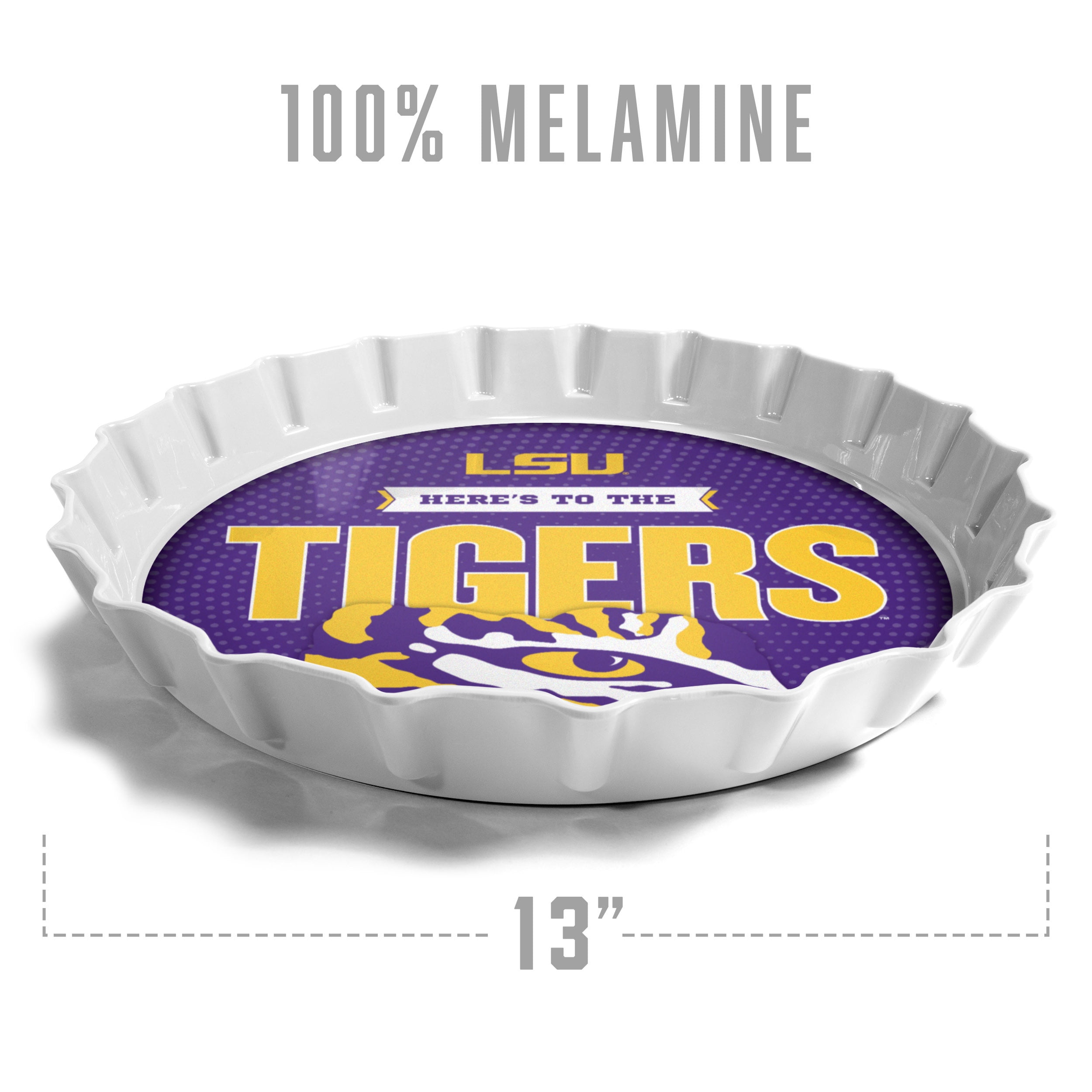 YouTheFan NCAA LSU Tigers Bottle Cap Serving Tray