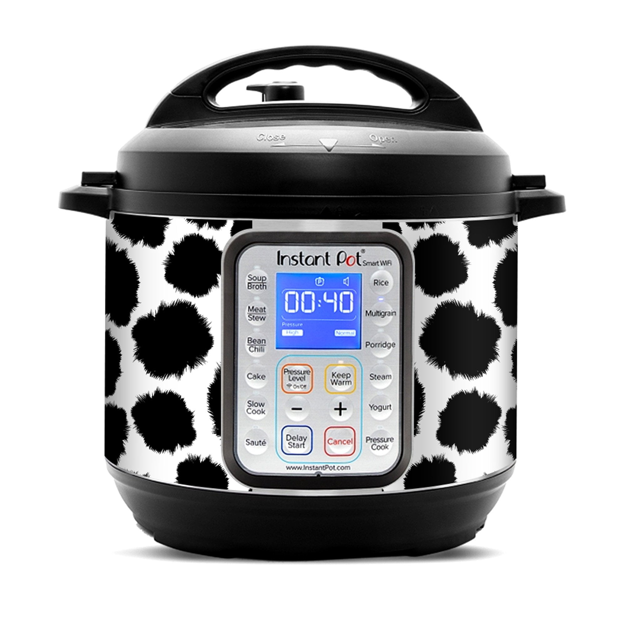 Wrap for Instant Pot Accessories 6 quart for Smart WiFi Cover Sticker Wraps fit InstaPot Smart Wifi 6 Quart ONLY Cow Print Moo Farm
