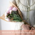 thumbnail image 2 of Flower Bouquet Sleeve Clear Cellophane Plastic Packaging Bags-50 Counts (Brown), 2 of 5