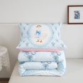 thumbnail image 5 of Manfei Cartoon Coquette Bowknot Full Size Comforter Sets,Lovely Wildlife Goose Bedding Comforter Set,Pink Reversible,3pcs,1 Comforter and 2 Pillowcases, 5 of 7
