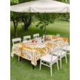 thumbnail image 3 of Outdoor Tablecloth with Umbrella Hole & Zipper, Yellow Orange Coastal Coral Rectangle Tablecloth 52x70 Inch, Summer Nautical Sea Beach Ocean Patio Table Cover Waterproof Table Cloth for Picnic/Party, 3 of 7