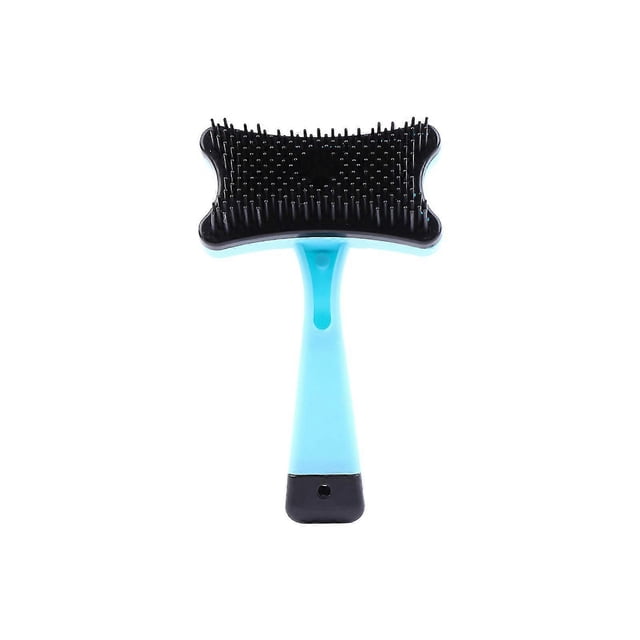 Blue Pet Grooming Comb Self-Cleaning Massaging Granules Removes Loose Hair for Dogs and Cats