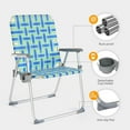 VINGLI Folding bed Oversized Lawn Chairs with Detachable Cup Holder
