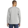 thumbnail image 2 of Port & Co Men's Performance Fleece Crewneck Sweatshirt, Silver, Large, 2 of 4