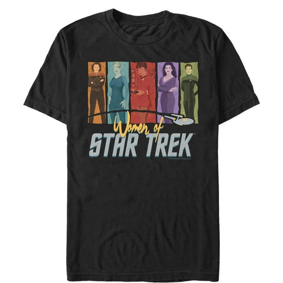 Men's Star Trek Women of Starfleet Panels Graphic Tee Black Large