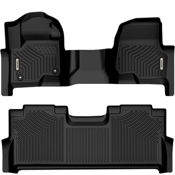 RVNI Floor Mats Liner 3D TPE for 2017-2022 Ford F-250/F-350 Super Duty Crew Cab 1st Row Bench Seat