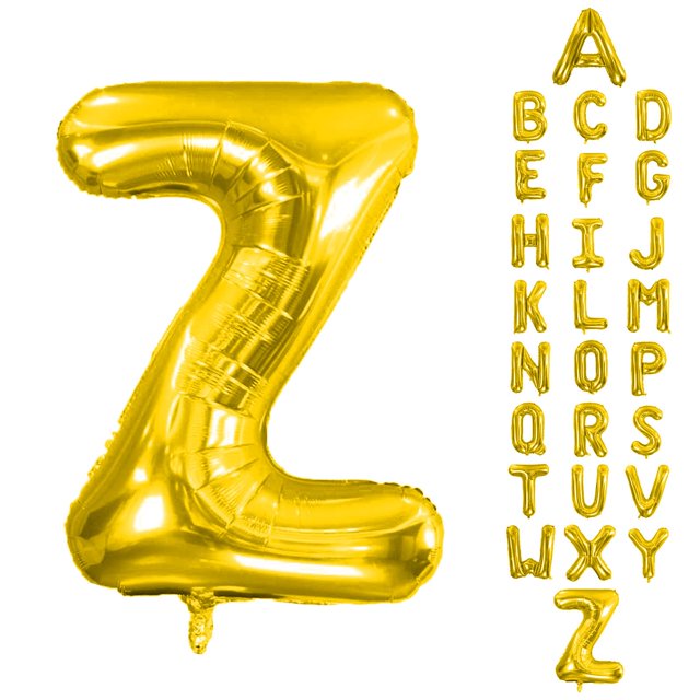Globo de letra Z AOAOParty de 102 cm en papel foil dorado