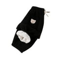 thumbnail image 3 of Swuxness Toddler Casual Fleece Sweatpants, Kids Fall Long Pants, Kids Print Fleece Lined Warm Pocket Pants for Boys and Girls Black, 2-3 Years, 3 of 3