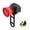 Red, variant on Bicycle Electric Horn Black ABS USB Rechargeable Bicycle Cycling Bell Speaker