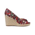 thumbnail image 3 of BLISSFUL STEP Women's Platform Espadrille Wedge Heel Sandals Red (Size 8.5), 3 of 6