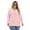 #1 Pink, variant on Women Plus Size Tops Long Sleeve Button V Neck Long Sleeve Casual T Shirts Oversized Basic Pink Blouses Clothes Size 4XL
