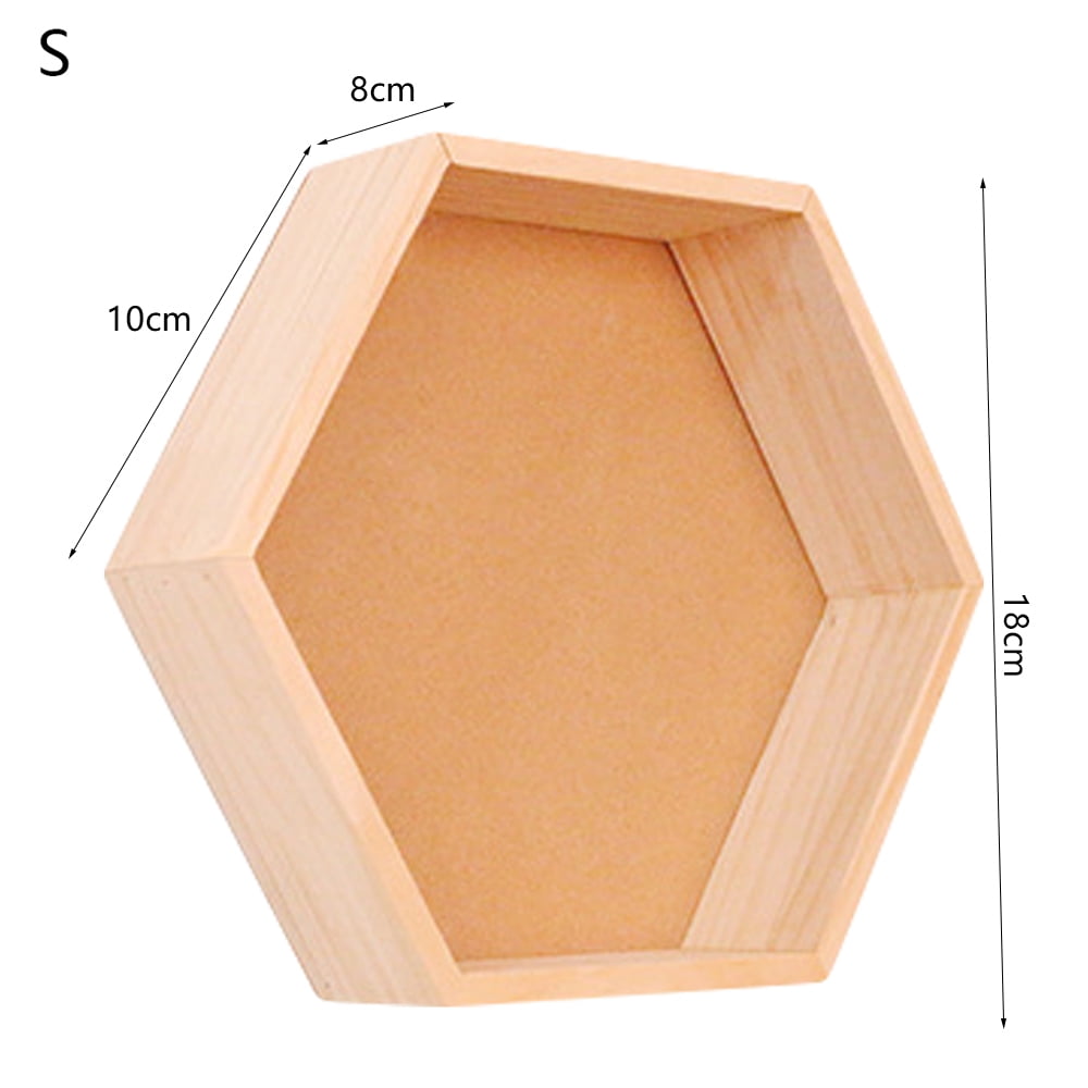 Vingtank Children's Style Wooden Hexagonal Bookshelf small wall shelf