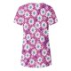 thumbnail image 3 of Blusas de Manga Corta para las Mujeres Botón Impreso Cuello Redondo Top Casual, Blusas para las Mujeres Casual, 3 of 5