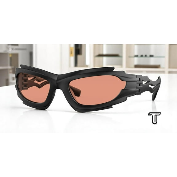 BURBERRY BE4384 346474 Marlowe Black Orange 62 mm Men's Sunglasses