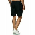 thumbnail image 5 of NOLDARES Mens Lightweight Cotton Loose Full Elastic Waist Twill Cargo Short with Drawstring(Black,3XL), 5 of 5