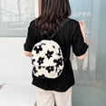 thumbnail image 2 of Sywqhk Mochila De Felpa Con Estampado De Flores Para Mujer De Estilo Preppy Mochila Pequeña Informal Sywqhk Para estrenar, 2 of 9