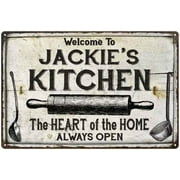 JACKIE'S Kitchen Farmhouse Sign Gift Gift 12x18 Metal 112180033238