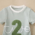 thumbnail image 4 of Toddler Baby Boy Clothes Summer Outfits 2nd Birthday Funny Embroidery Short Sleeve Shirt & Shorts, Cute Birthday Clothes 2-3 Years, 4 of 6