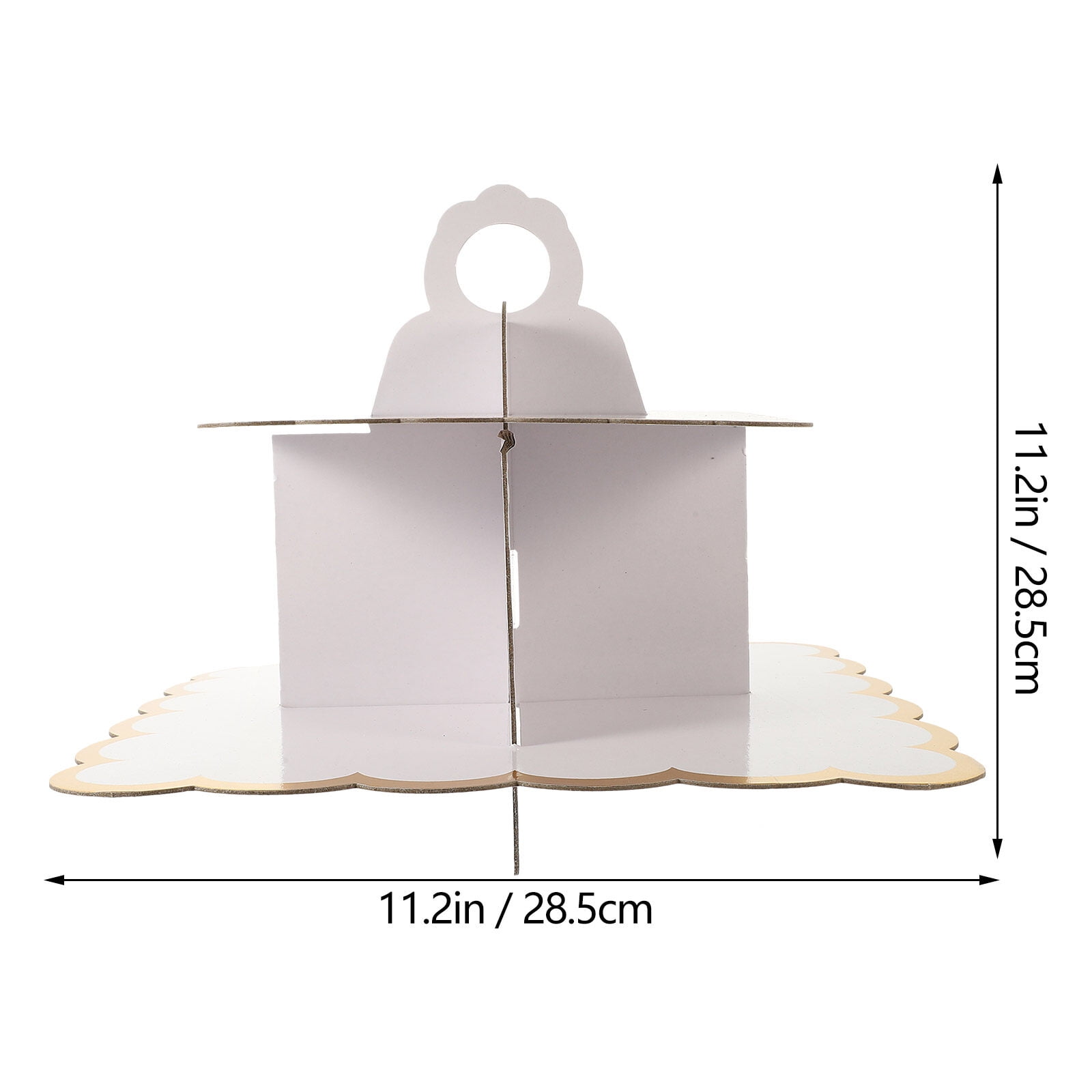 Paper Cake Stand Double Tier Dessert Display Stand Disposable Cupcake
