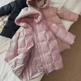 thumbnail image 6 of SuTry Kids Long Coat Down Jacket Thickened Warm Hooded Windproof Fall Winter Plush Lined Outerwear for Children 4-12 Years(Pink,5-6 Years), 6 of 9