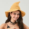 thumbnail image 5 of nvzhuang Women Witch Hat, Vintage Knit Hat Foldable Halloween Hat Party Hat for Cosplay Festival, 5 of 9