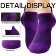 thumbnail image 2 of TELOLY 3Pairs Mens Socks9-13Mens Ankle Socks Size 9-11 Men's Socks ,Purple, 2 of 4