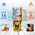 thumbnail image 4 of Paw Print Dog Lovers Tumbler 40oz - Vacuum Insulated Coffee Cup with Handle & Straw- Cute Gift for Female Dog Owners, 4 of 7